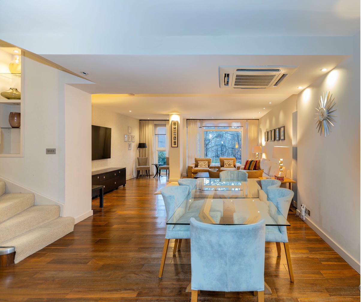 Luxury dining space with high-end furnishings