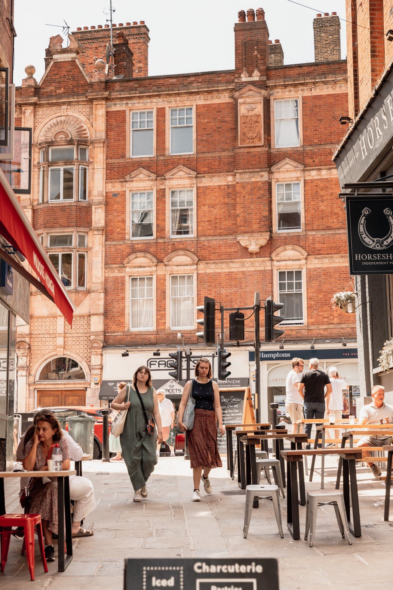 Edwardian red brick terrace with bay windows
