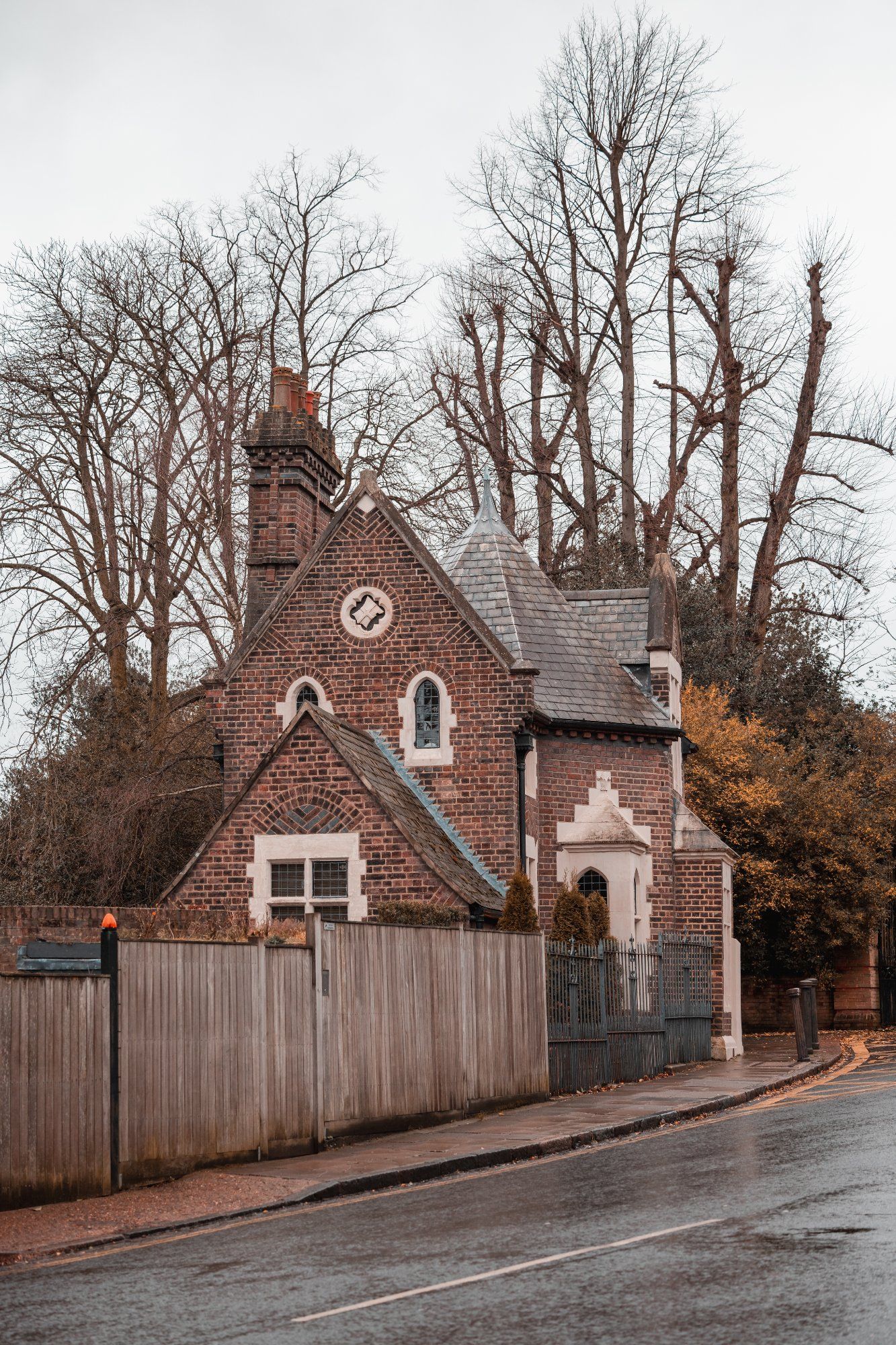 Gothic Revival cottage with decorative gables